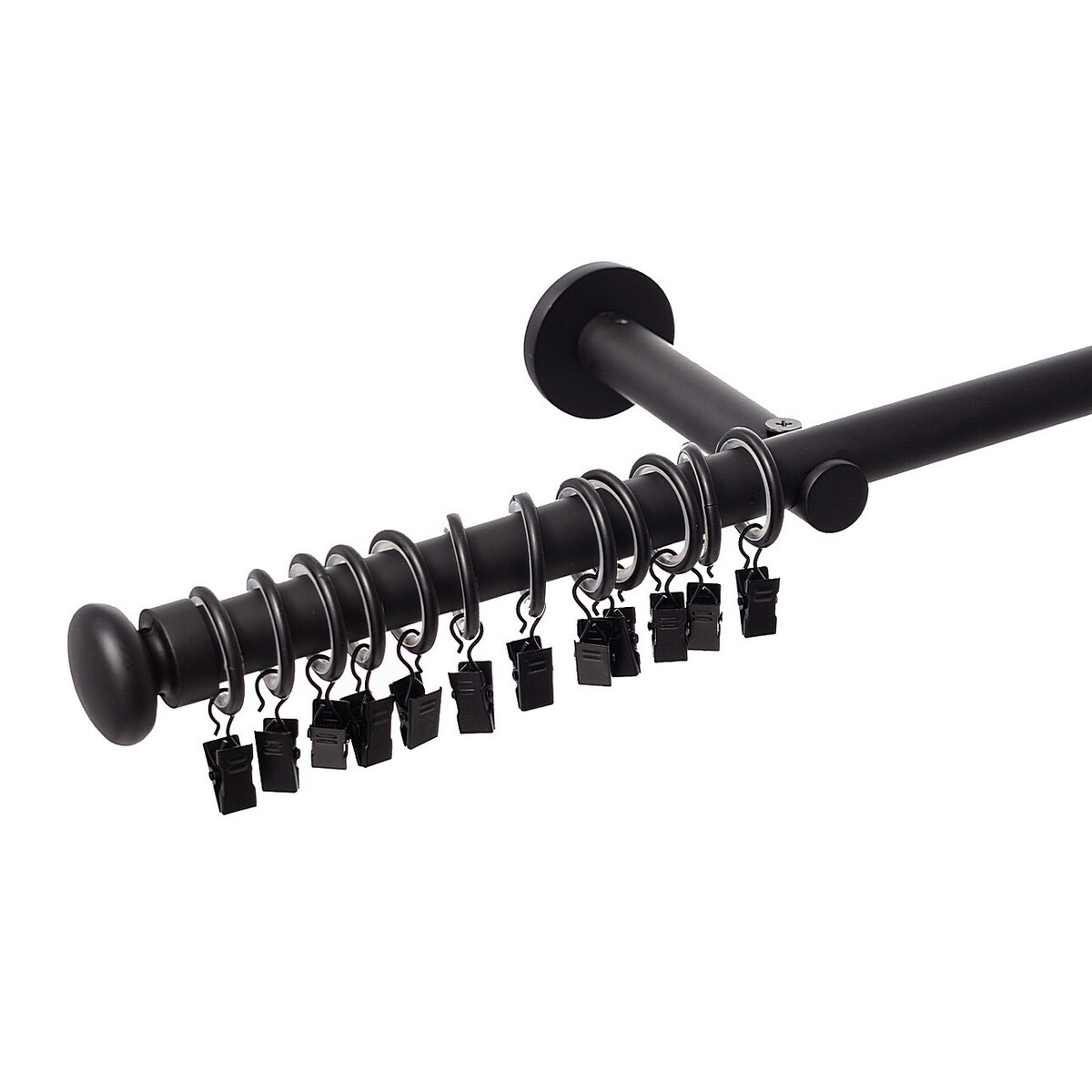 Karnisz pojedynczy Modern black matt 240cm, 240 cm