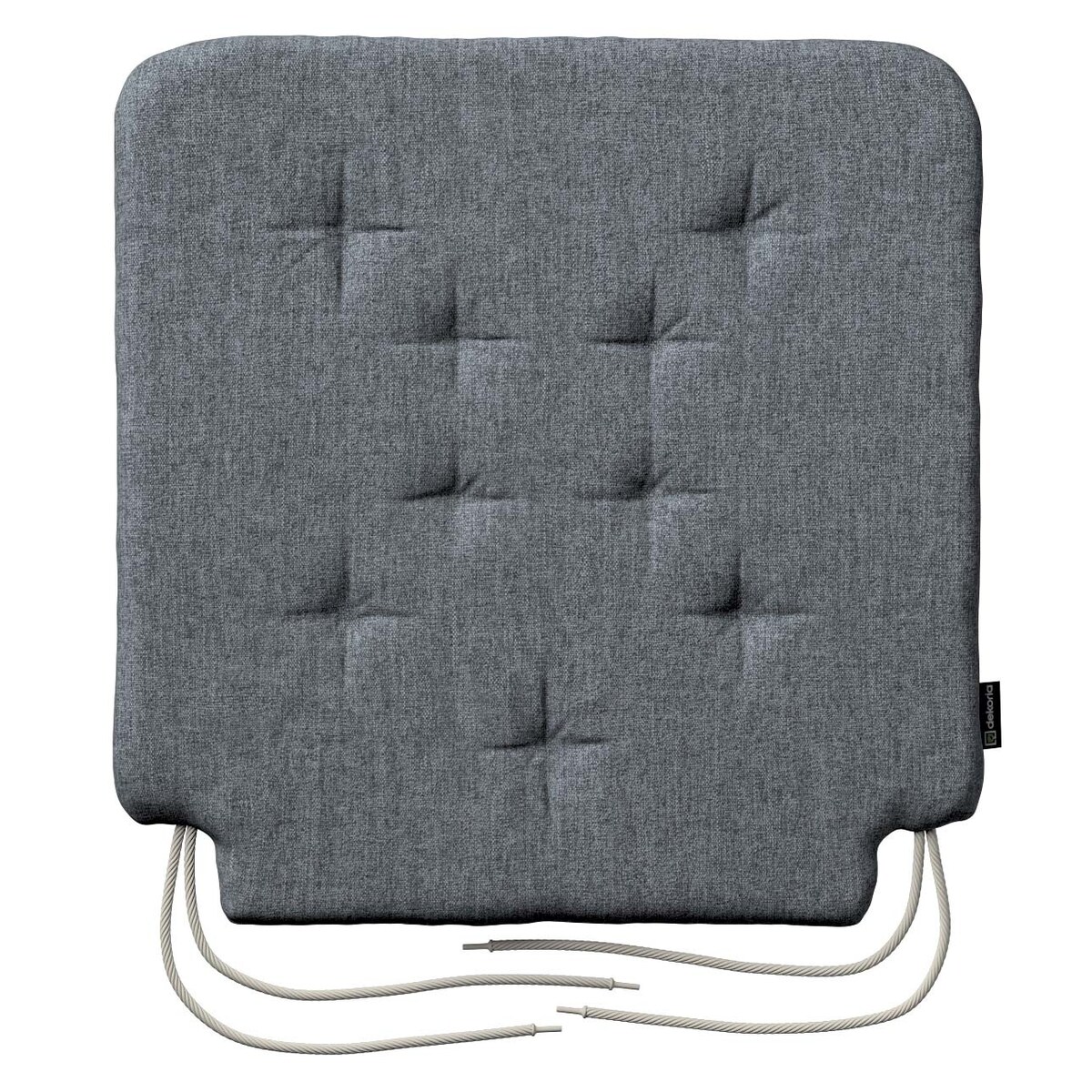 Poduszka na krzesło Olek, grafitowo - szary szenil, 42 x 41 x 3,5 cm, City