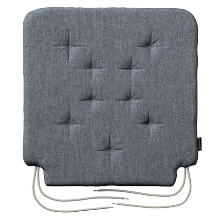 Poduszka na krzesło Olek, grafitowo - szary szenil, 42 x 41 x 3,5 cm, City