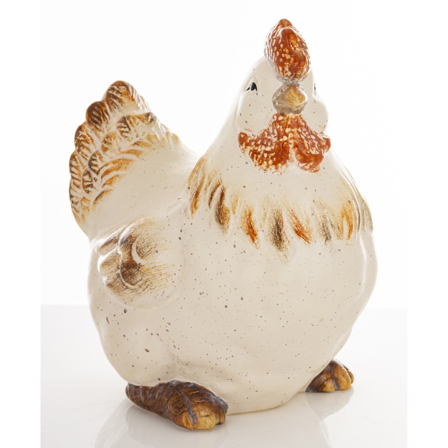 Dekoracja - kura wielokolorowa 18,5x13x16 cm POULE-2