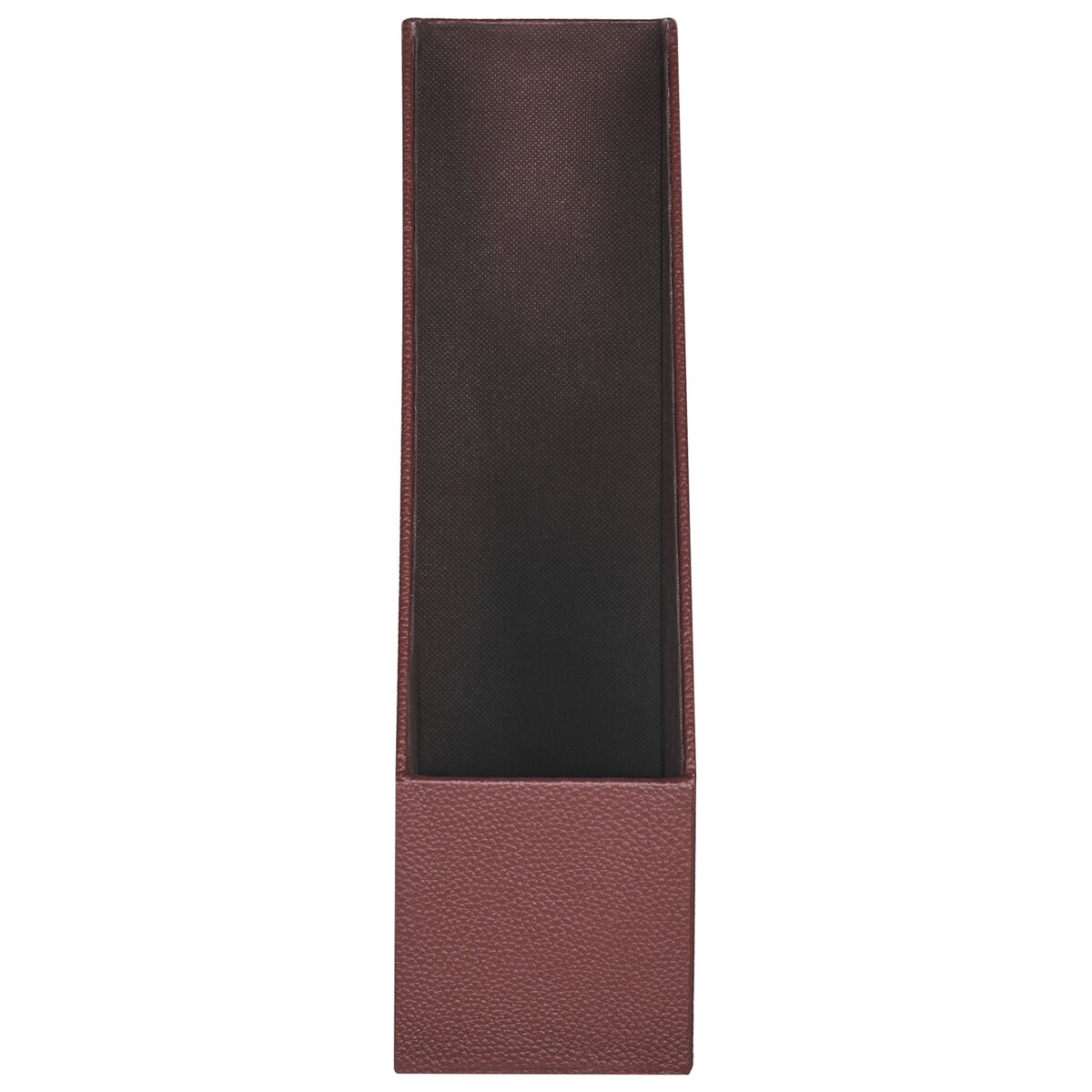 Zestaw 4 pojemników na dokumenty ekoskóra czerwony SUMER