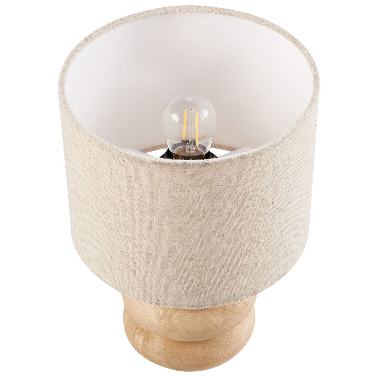 Lampa stołowa BETWA Drewno mango Jasnobrązowy