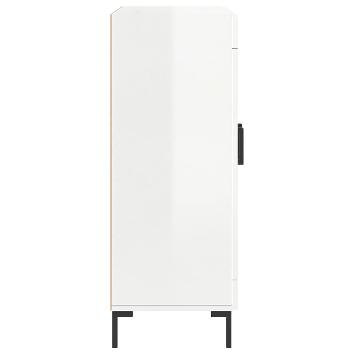 vidaXL Szafka, biała, połysk, 69,5x34x90 cm, materiał drewnopochodny