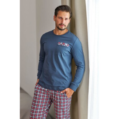 Piżama kolor niebieski PMB.7147.DEEP_BLUE - L