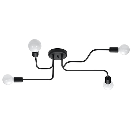 Żyrandol VECTOR 4 czarny