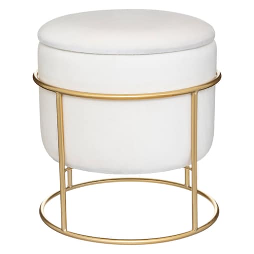 Pufa ze schowkiem ELIANE, okrągła