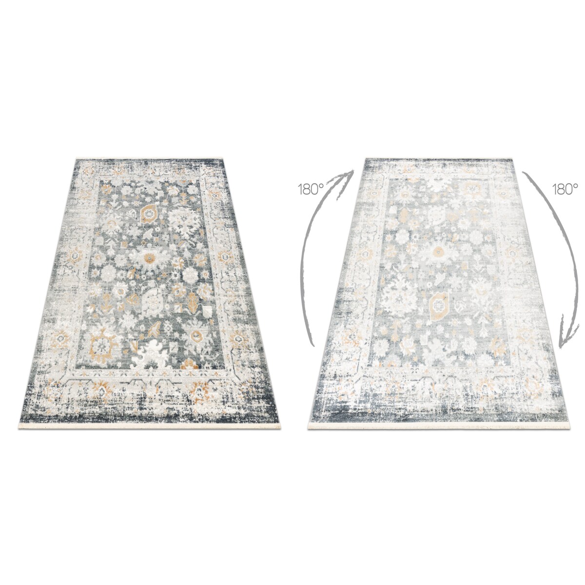 Dywan DISTIN 0835A szary / jasnoszary / 160x230 cm