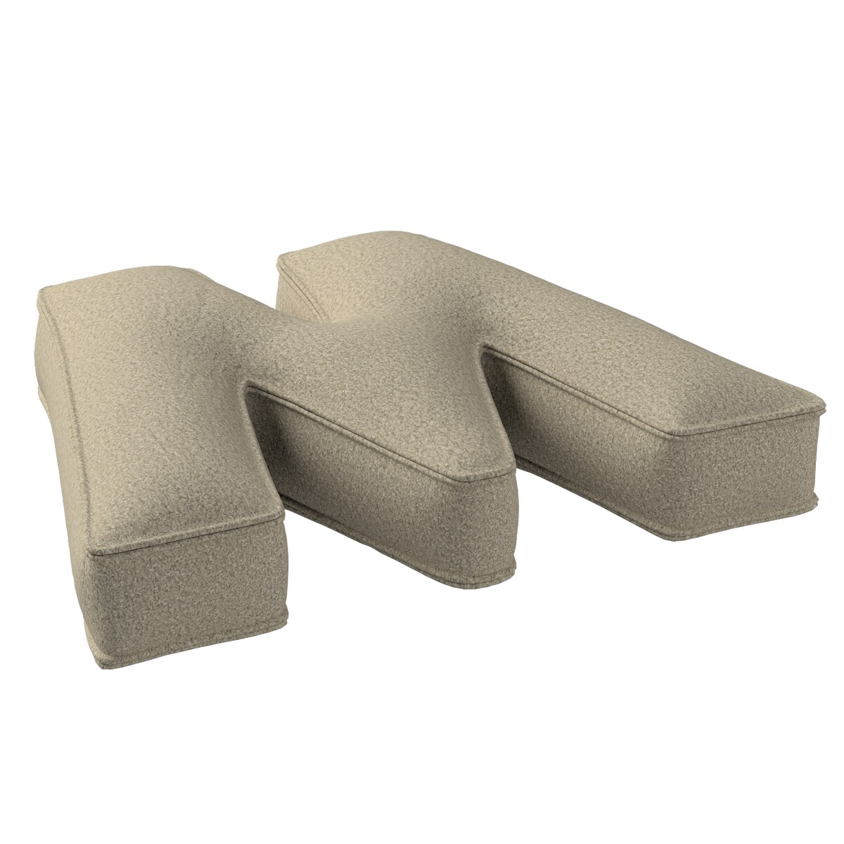 Poduszka literka W, jasny beż, 35x40cm, Boucle