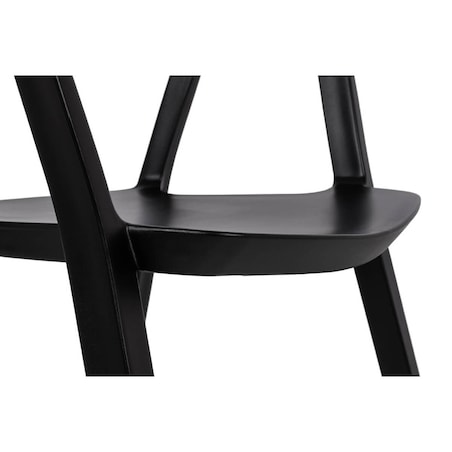 Minimalistyczne krzesło Vibia 210-APP.BLACK King Home czarne