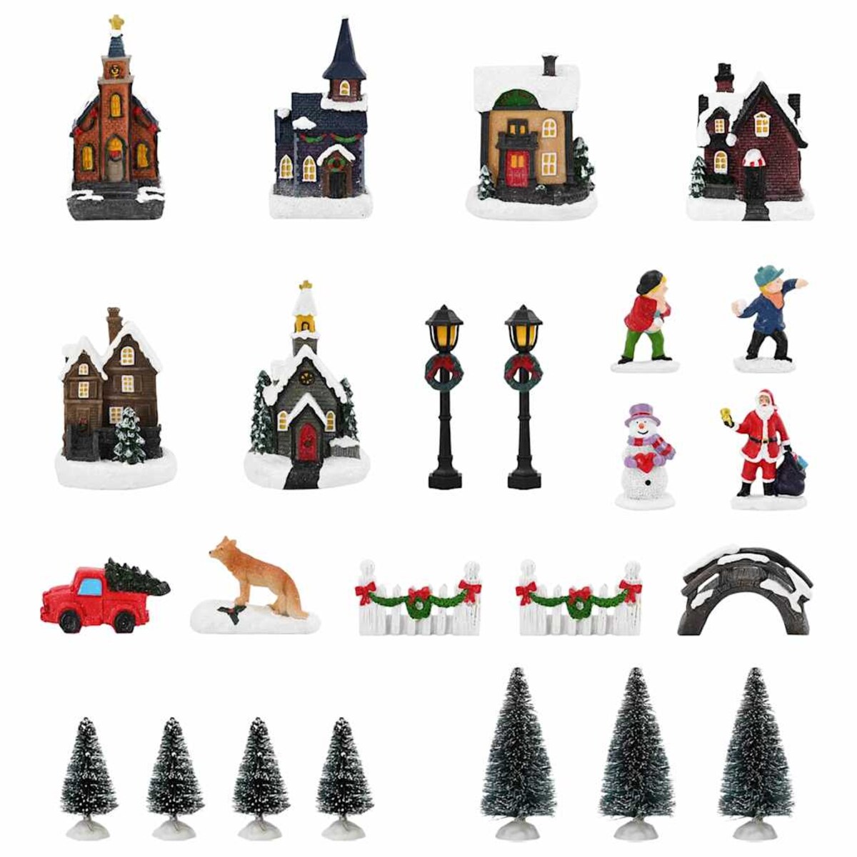 vidaXL Świąteczna Dekoracja na Stół Wielokolorowe żywica