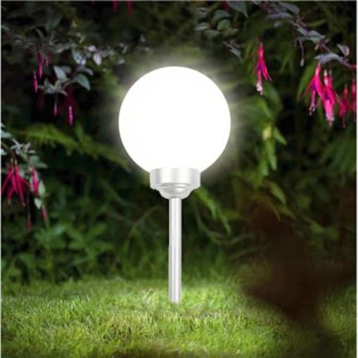 lampa solarna kula mleczna 10x35 cm