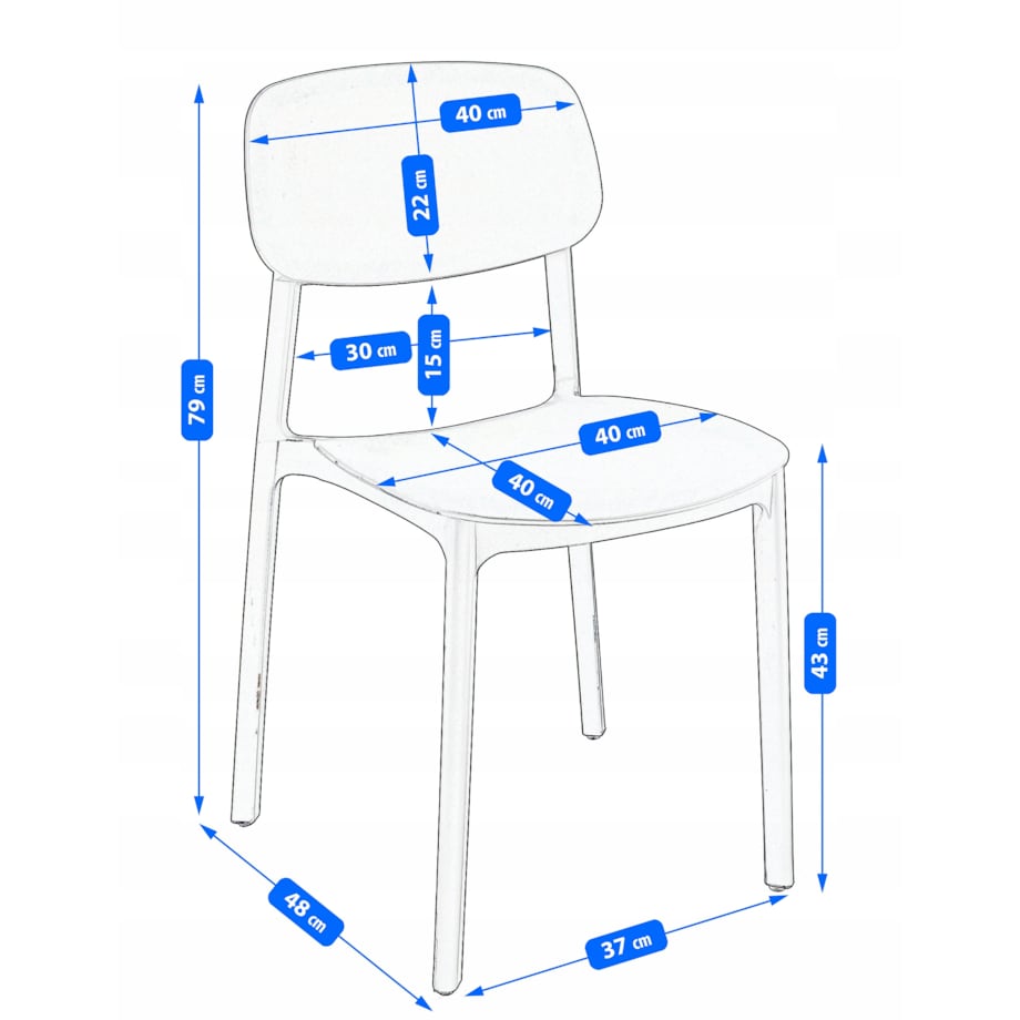 4 X Krzesło Do Jadalni Kuchni Stołu Zestaw Komplet Lara Szare