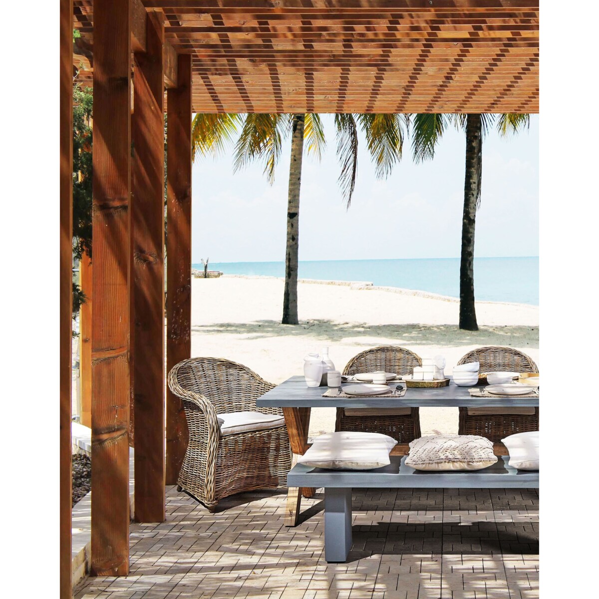 Fotel ogrodowy SUSUA Rattan Naturalny