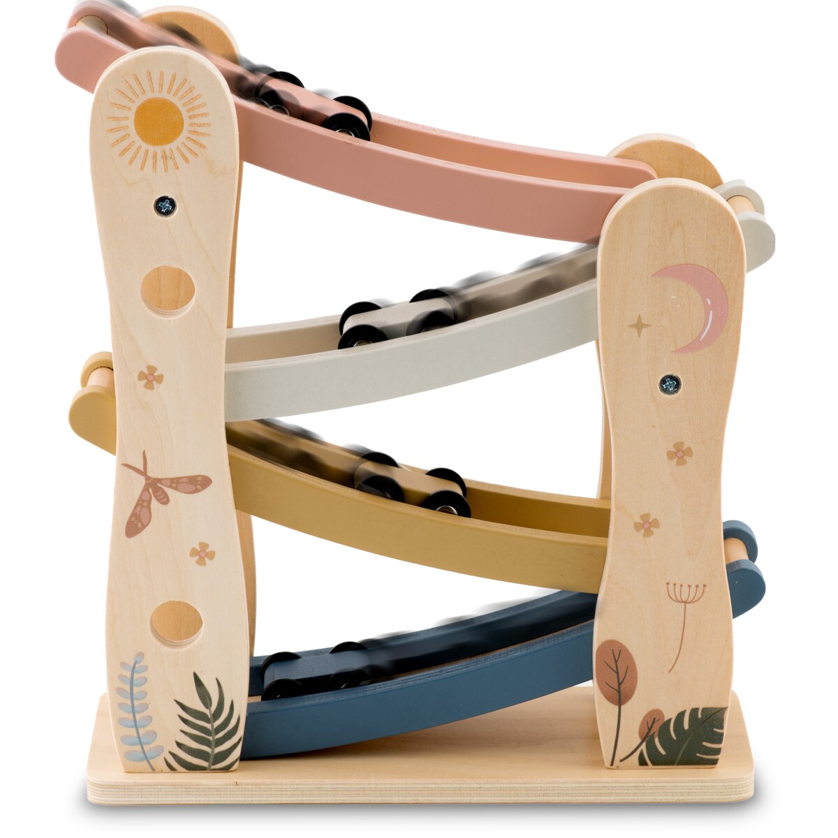 Zabawka drewniana zjeżdżalnia tor samochodowy autka Nukido