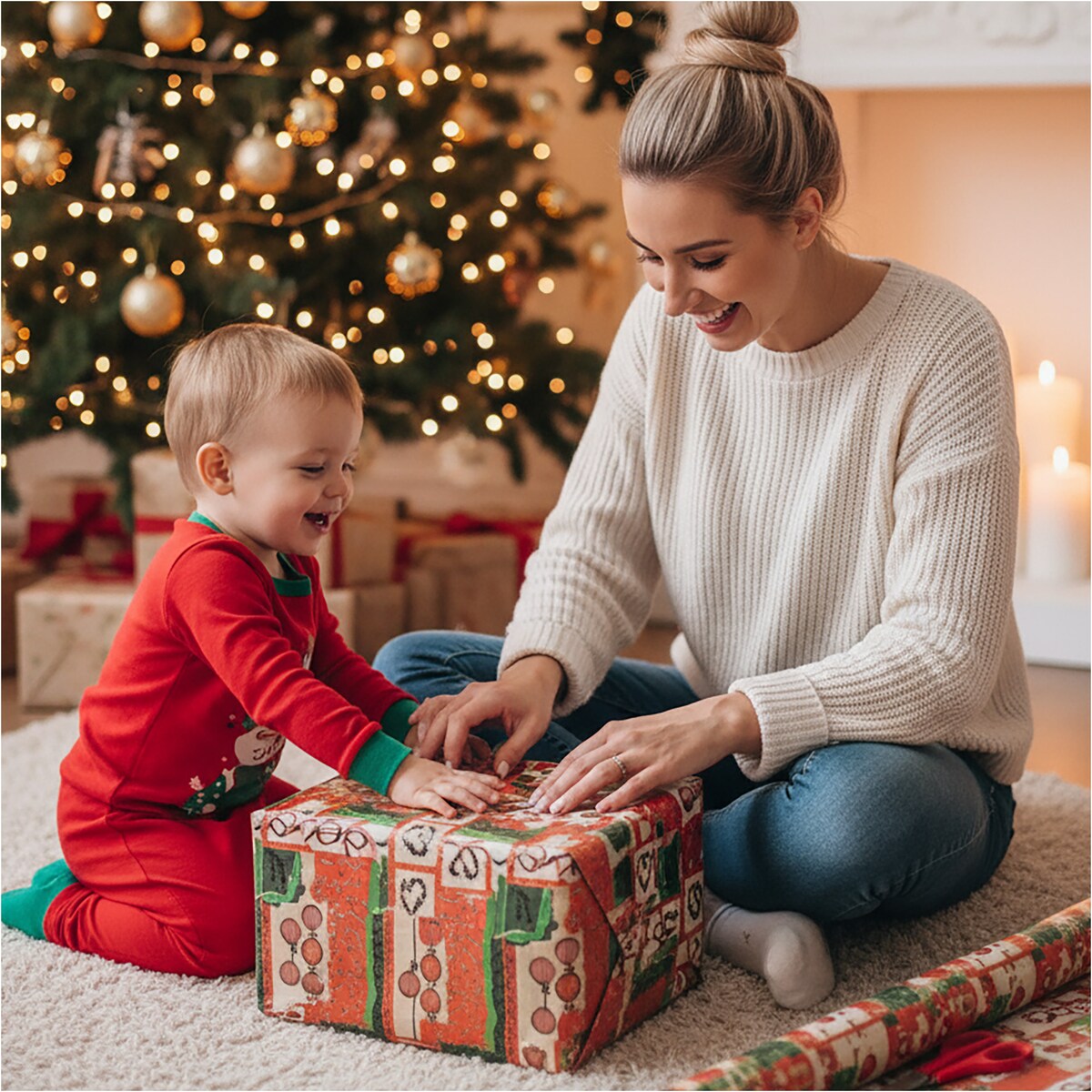 Papier Prezentowy Do Pakowania Prezentów 20 m MEGAROLKA Świąteczny Do Paczek Boże Narodzenie Ozdobny