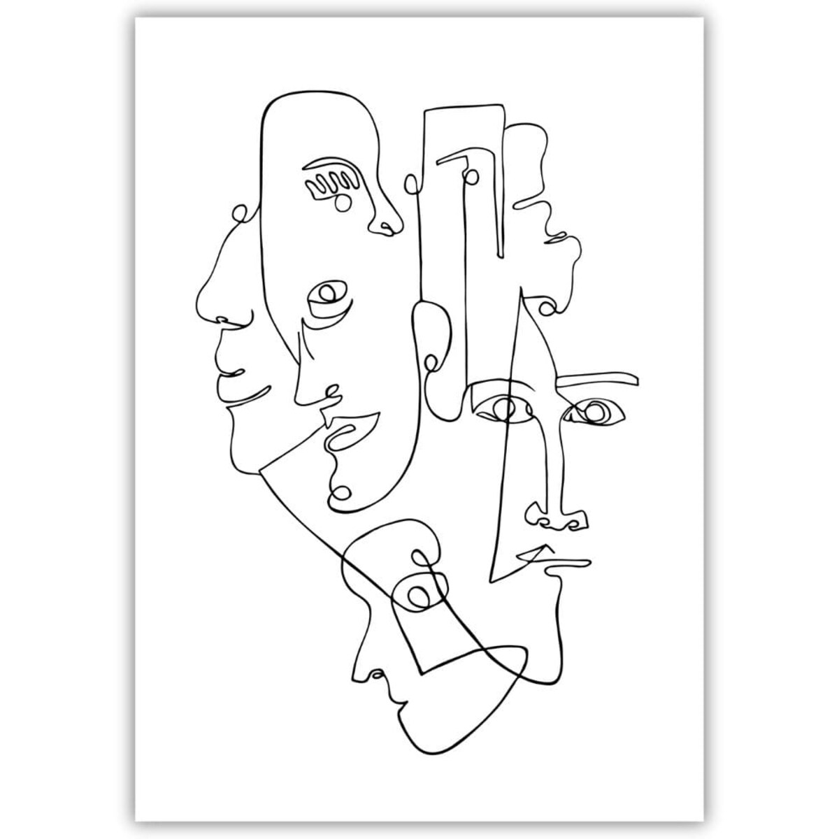 plakat art line faces 50x70 cm