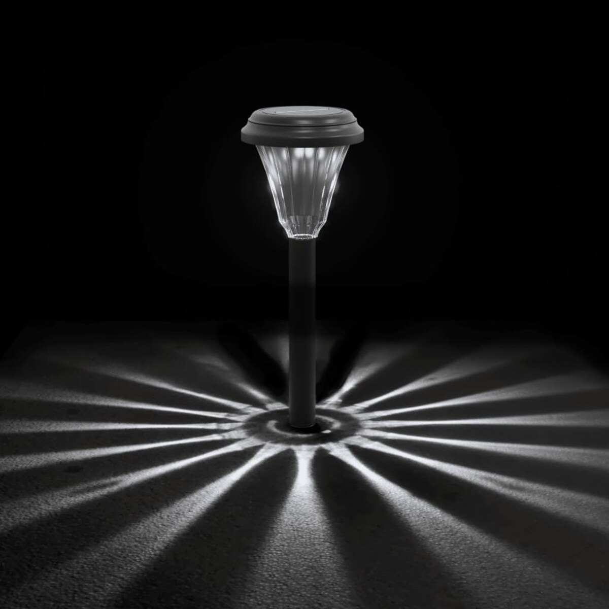 vidaXL Solarne lampki ogrodowe, z kolcem, 12 szt., białe światło