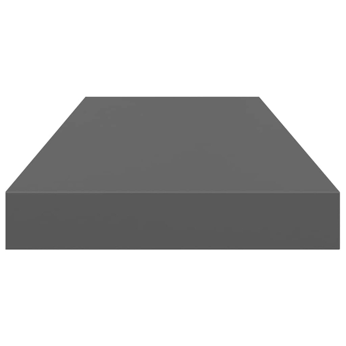 vidaXL Półka ścienna, wysoki połysk, szara, 60x23,5x3,8 cm, MDF