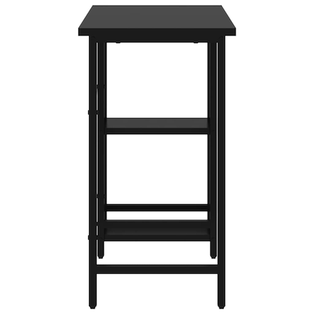 vidaXL Biurko komputerowe, czarne, 80x40x72 cm, MDF i metal
