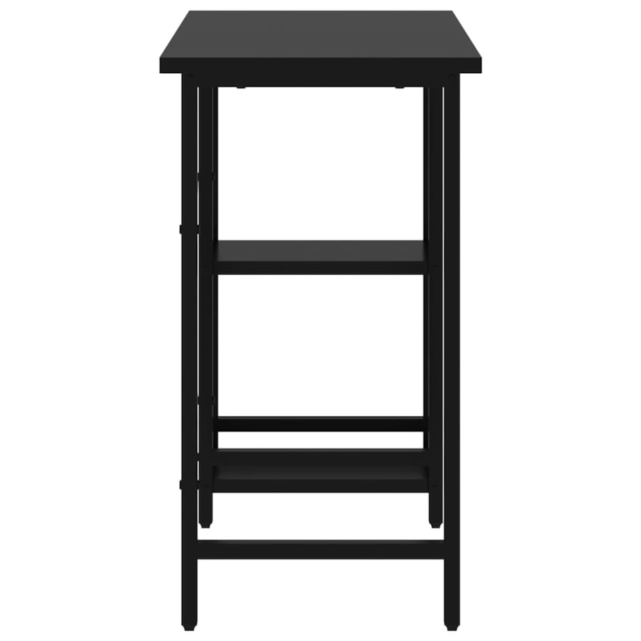 vidaXL Biurko komputerowe, czarne, 80x40x72 cm, MDF i metal