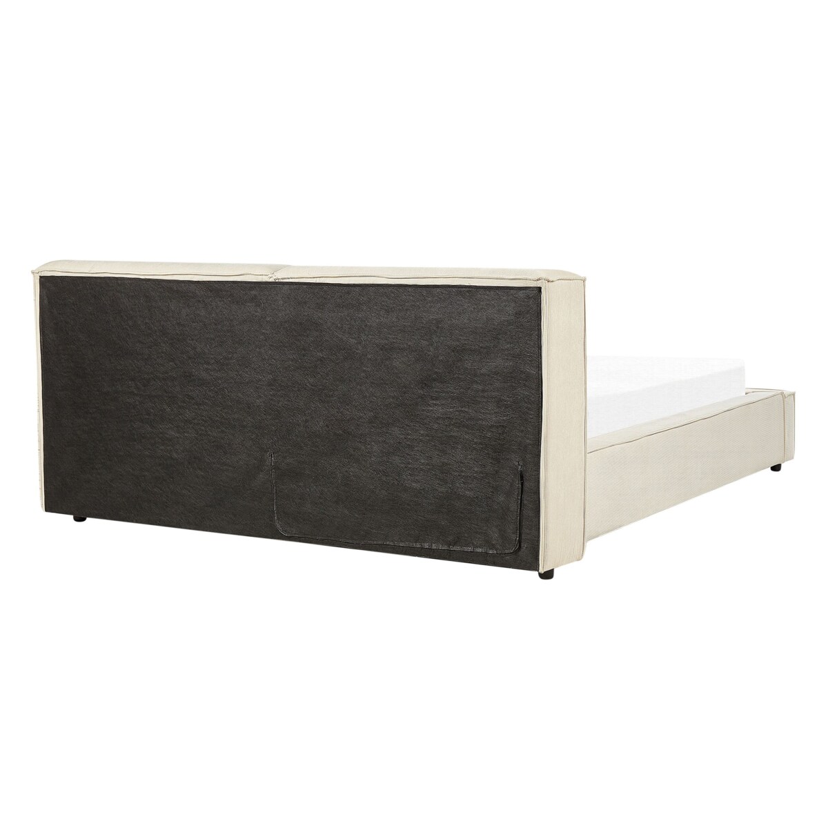 Łóżko sztruksowe 160 x 200 cm beżowe LINARDS