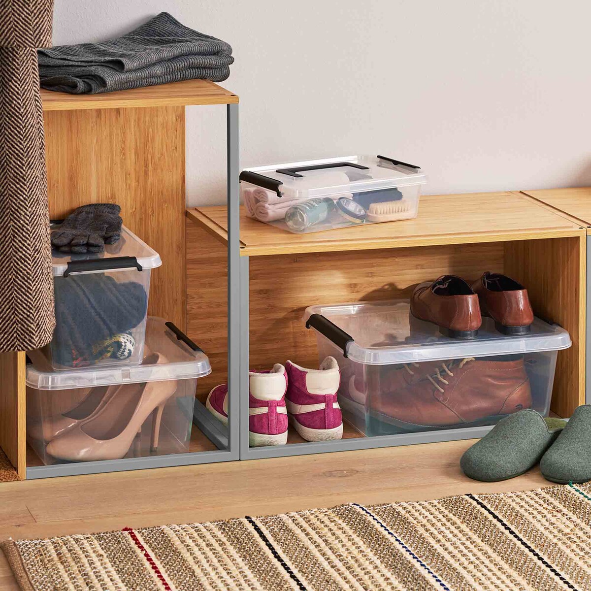 Pojemnik Plastikowy Pudełko Z Pokrywą Do Przechowywania Box Organizer 19L