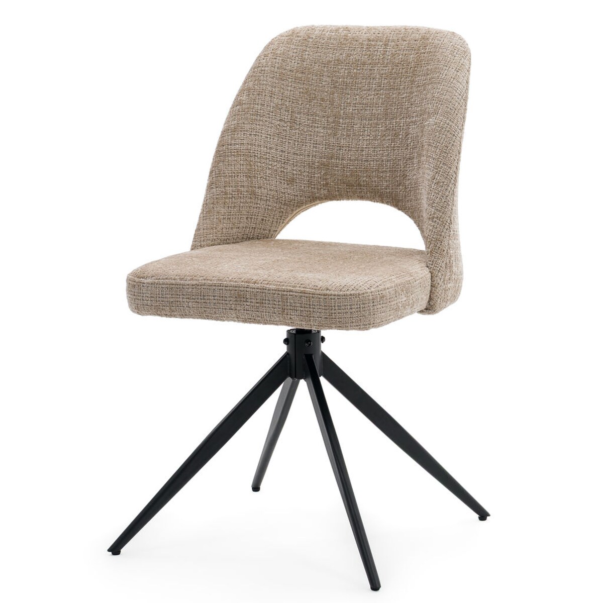 Krzesło obrotowe tapicerowane MILO II ciemny beż do salonu jadalni kuchni