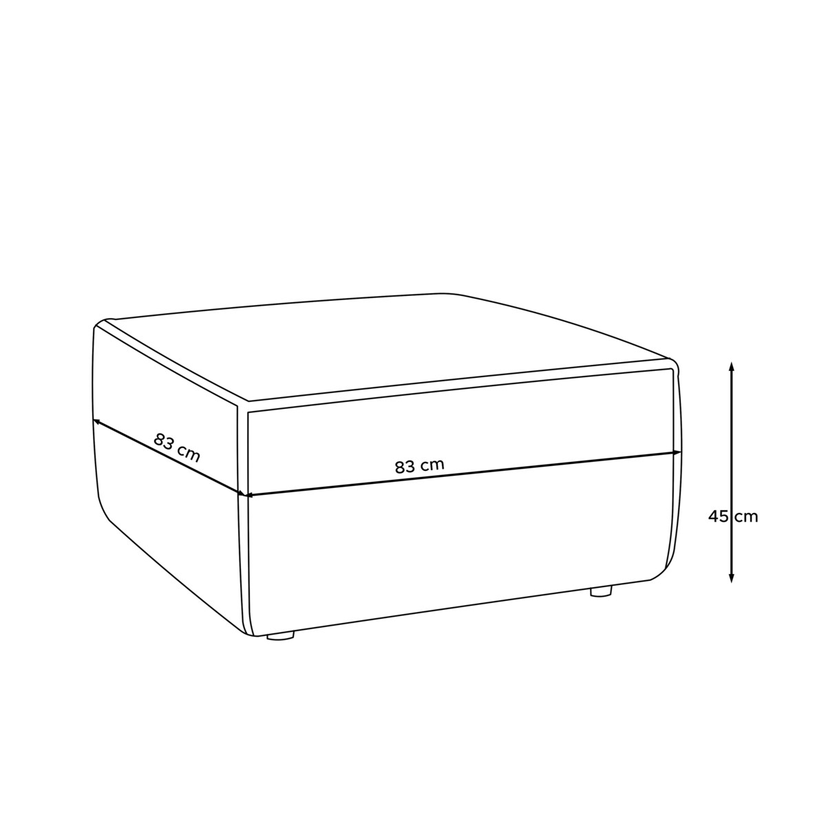 KONSIMO NAPI Puf, kolor niebieski