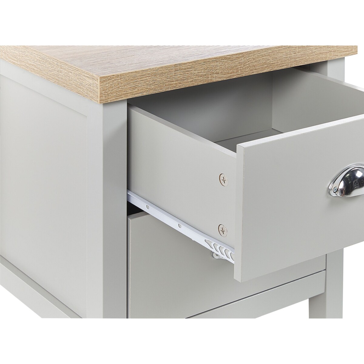 Szafka nocna 2 szuflady szara CLIO