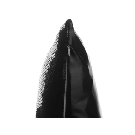 2 poduszki dekoracyjne w cekiny 45 x 45 cm czarne ASTER