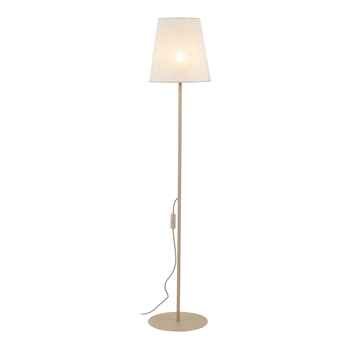 Lampa Podłogowa ELIZABETH Beżowa Lniany Klosz TK Lighting
