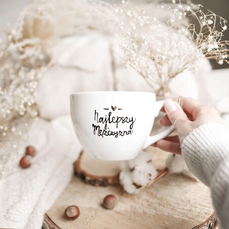 Kubek 500 ml - Najlepszy mężczyzna ZŁOTE SERCE