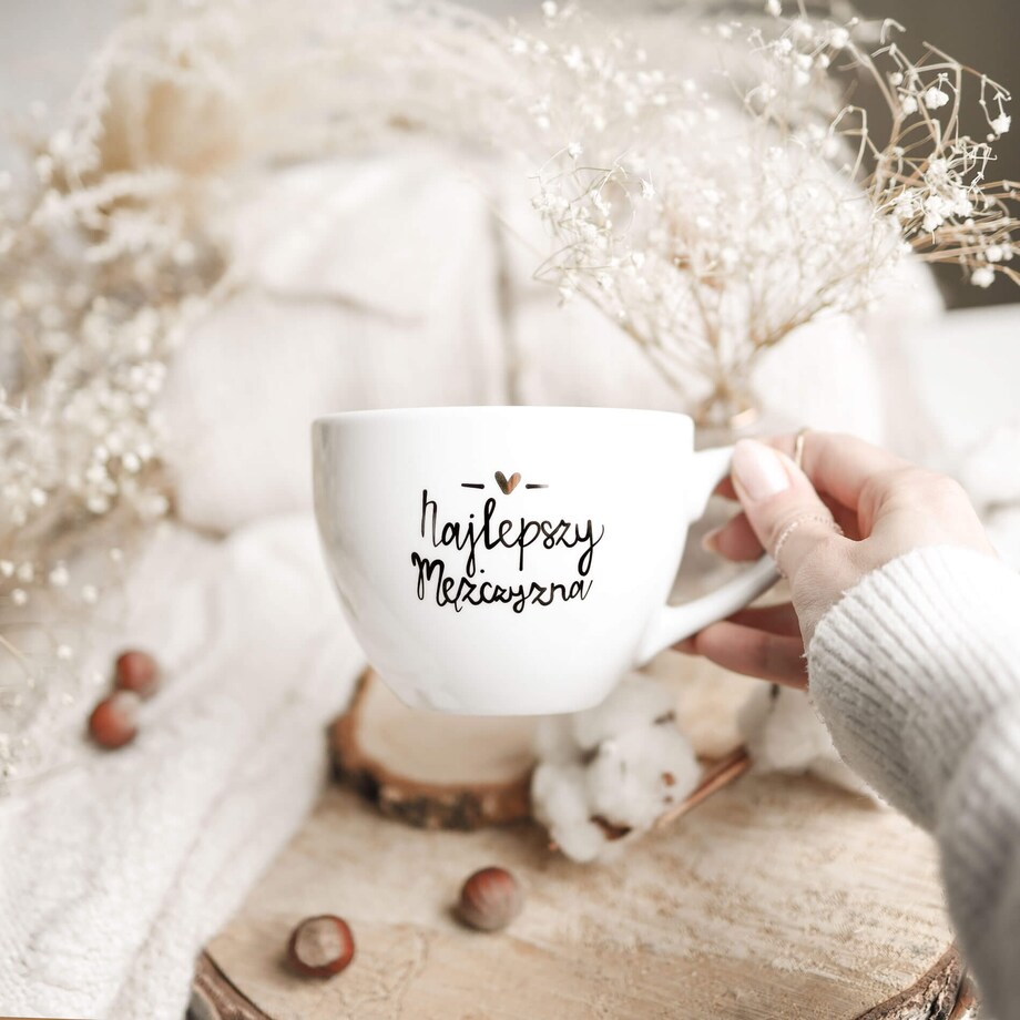 Kubek 500 ml - Najlepszy mężczyzna ZŁOTE SERCE