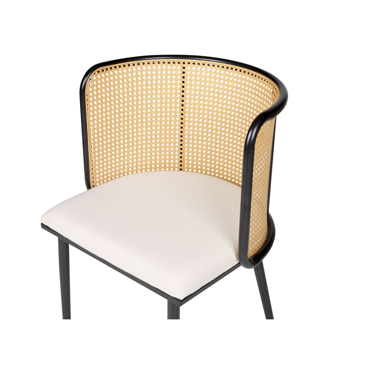 Zestaw 2 krzeseł do jadalni metalowy czarny KOBUK