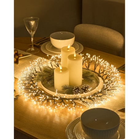 Wieniec świąteczny LED MUGGAN Wianek 52 cm Czarny