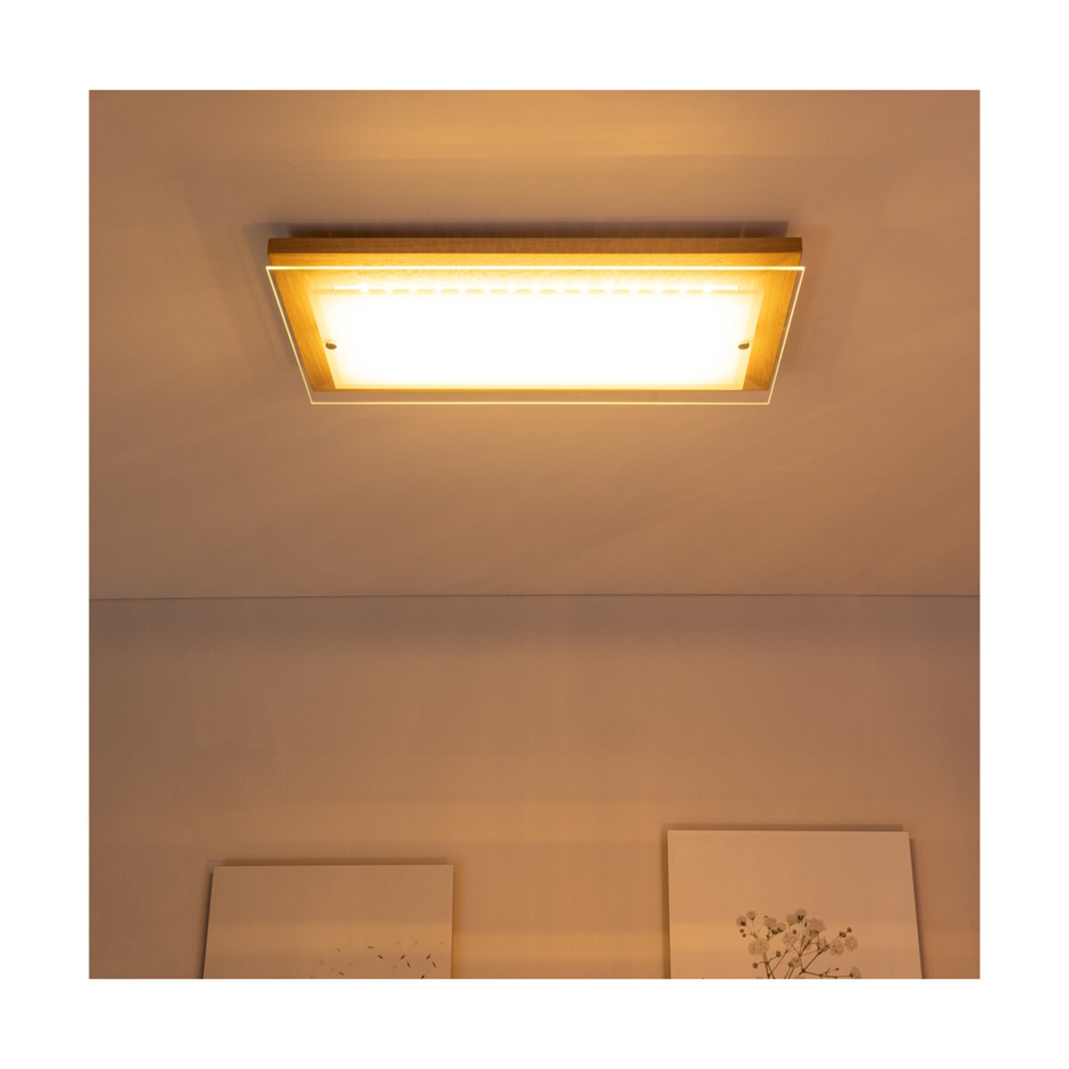 Drewniana Lampa Sufitowa BRITOP Lighting 1xLED 24W Dąb Olejowany FSC z Transparentnym Szkłem, Polski Producent, 1szt.