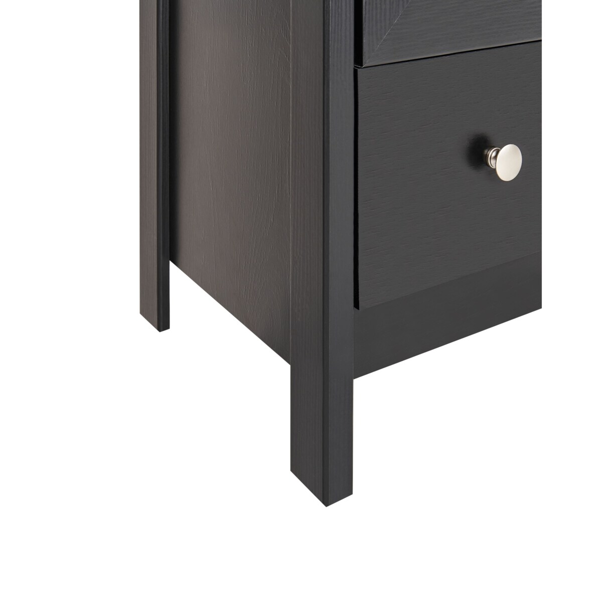 Witryna ze szklaną gablotą czarna NORNALUP