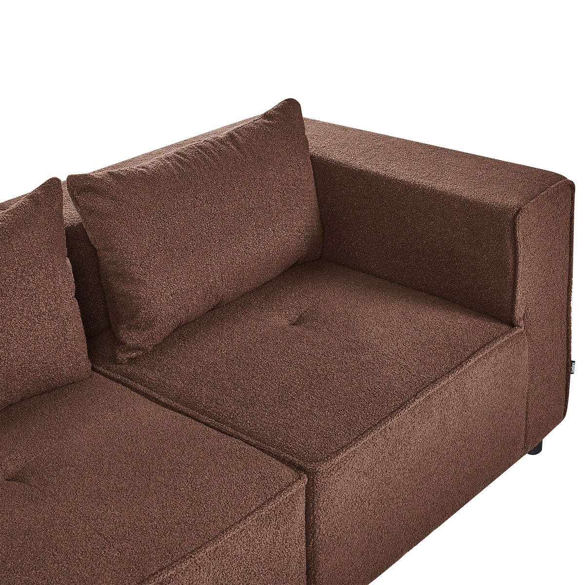 Sofa modułowa dla 3 osób AXEBO Boucle Brązowy