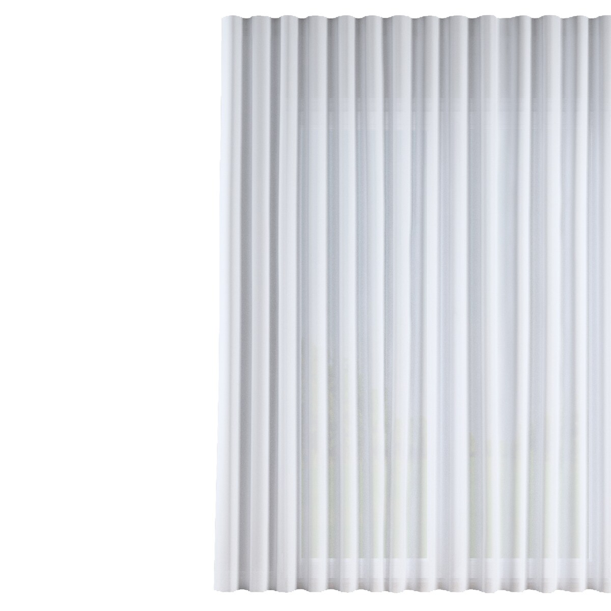 Firana na taśmie wave 300x245 prześwitujący biały