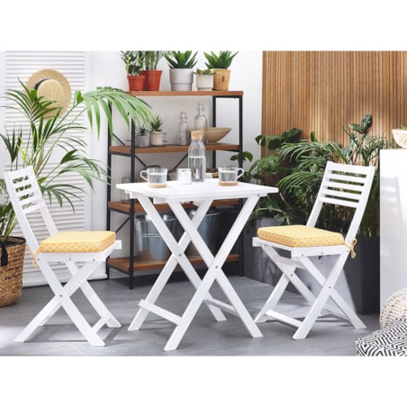 Zestaw 2 poduszek na krzesła ogrodowe żółty FIJI