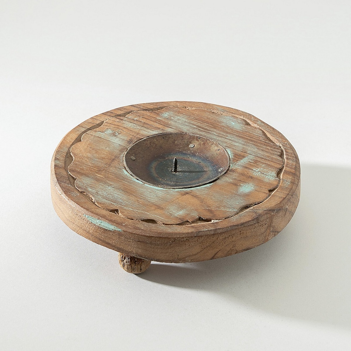 Podstawka na świecę Rustic Flame 15 cm, 15x15x7 cm