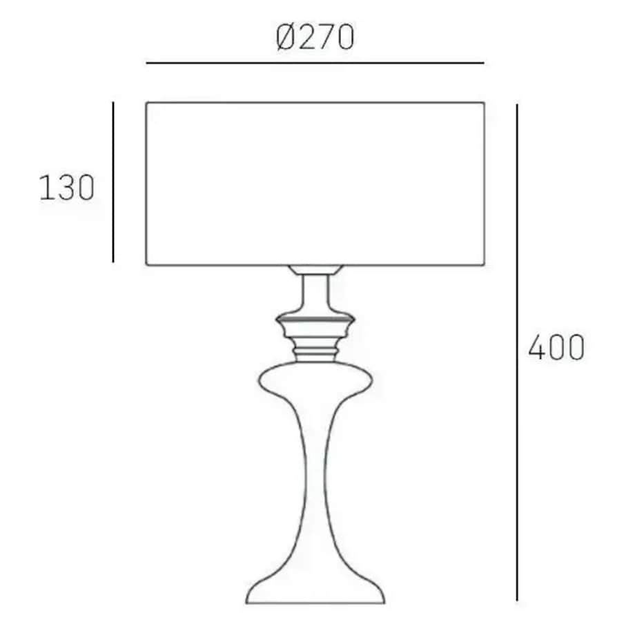 Klasyczna LAMPA stołowa ABU DHABI T01413WH Cosmolight abażurowa LAMPKA biurkowa stojąca do przedpokoju biała