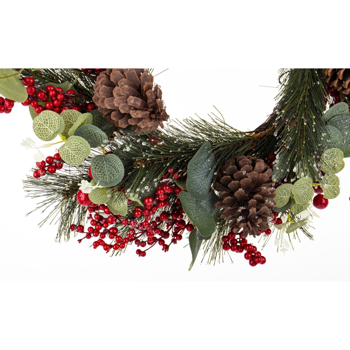 Wianek świąteczny zimowy z jagodami Ø 55 x 15 cm