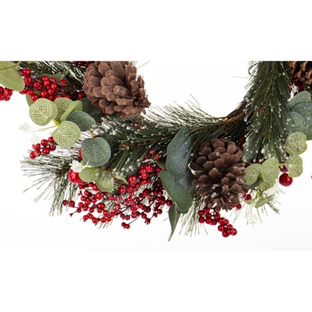 Wianek świąteczny zimowy z jagodami Ø 55 x 15 cm