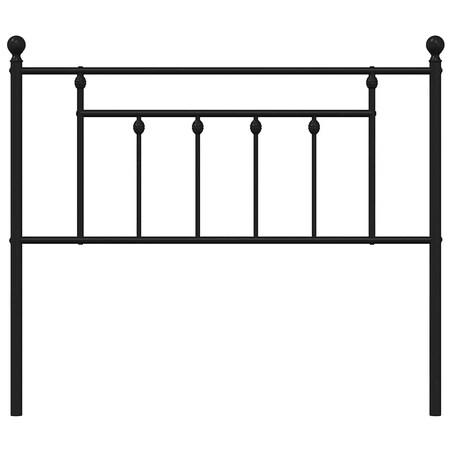 vidaXL Metalowe wezgłowie, czarne, 100 cm