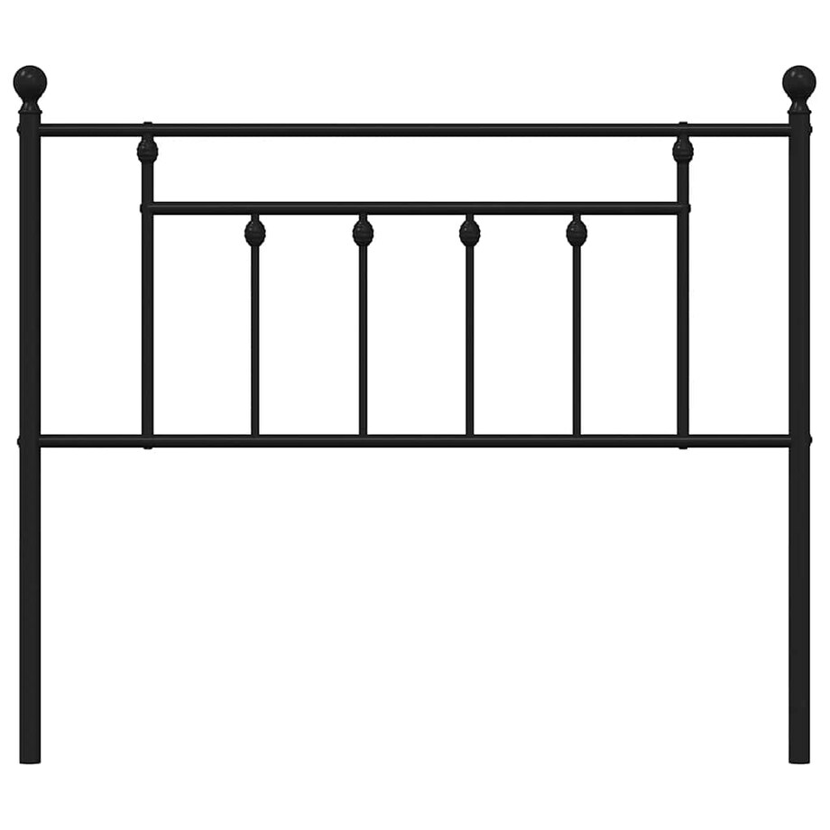vidaXL Metalowe wezgłowie, czarne, 100 cm