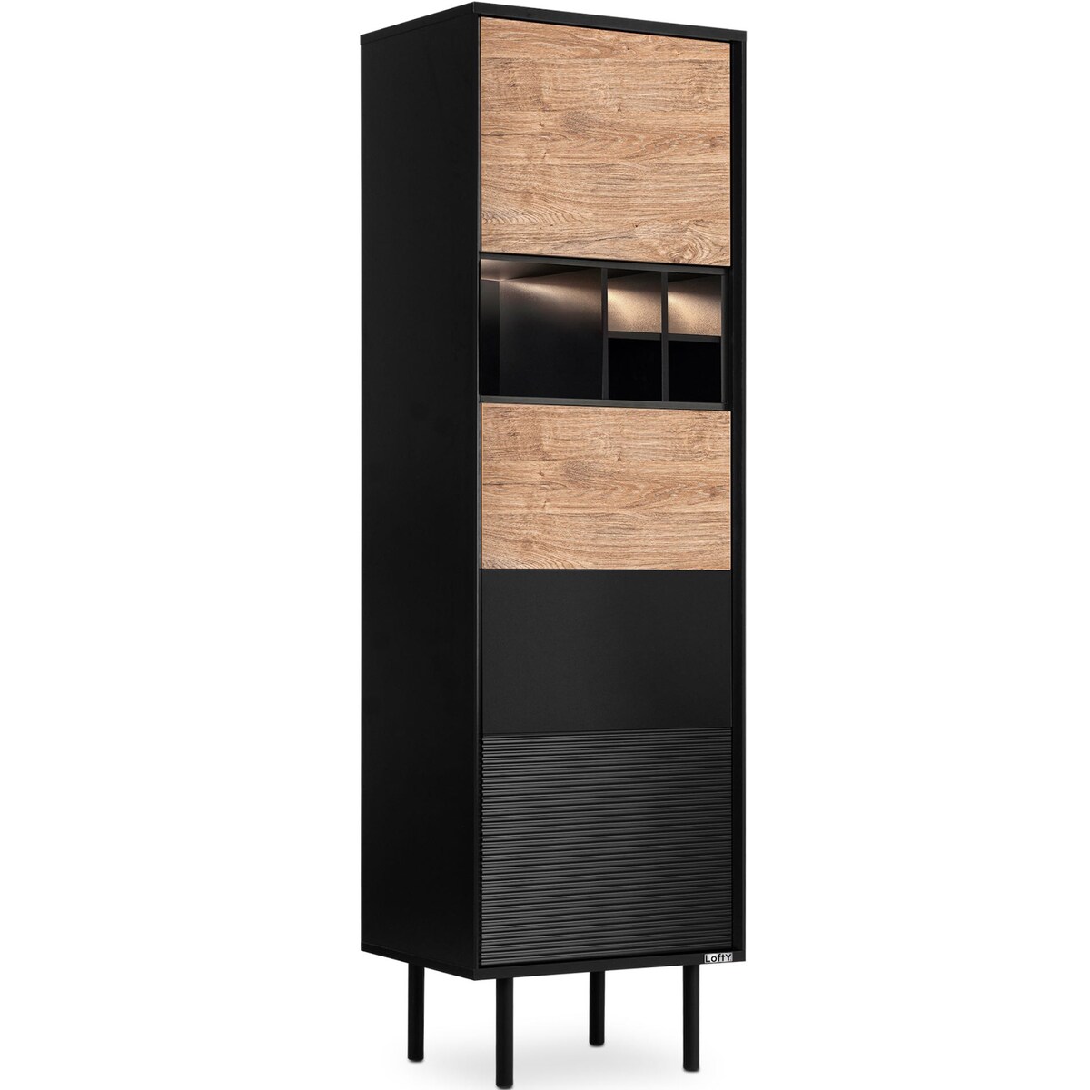 KONSIMO LOFTY Regał loft na wysokich nogach