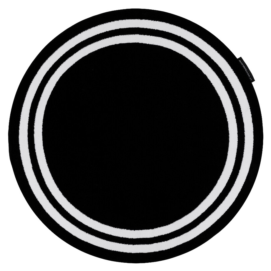 Dywan HAMPTON Ramka koło czarny koło 120 cm