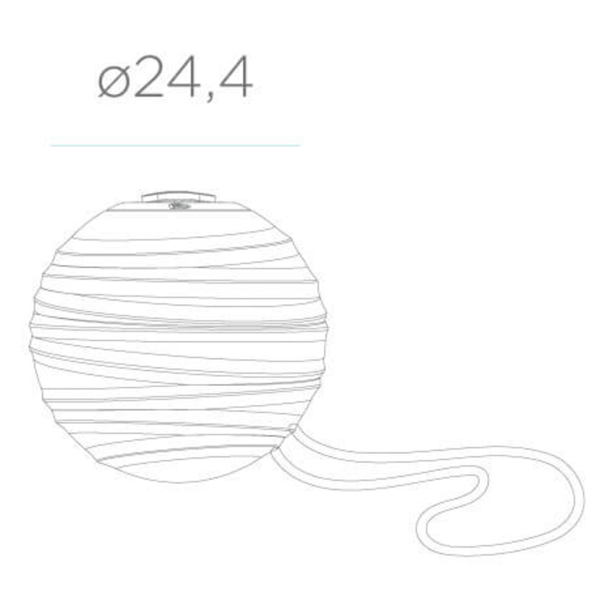 Wisząca lampa na baterie Sora LUMSORAWLNW King Home LED 1W RGB+ 3000K ball IP65 biały szary