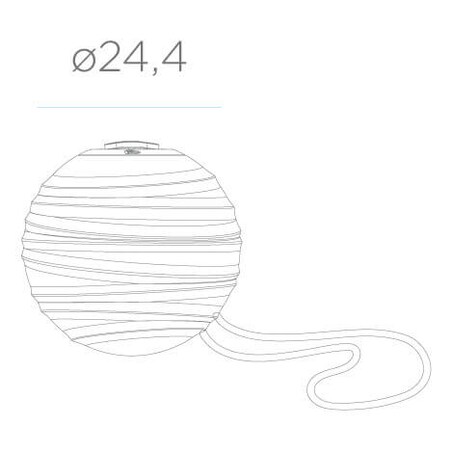 Wisząca lampa na baterie Sora LUMSORAWLNW King Home LED 1W RGB+ 3000K ball IP65 biały szary